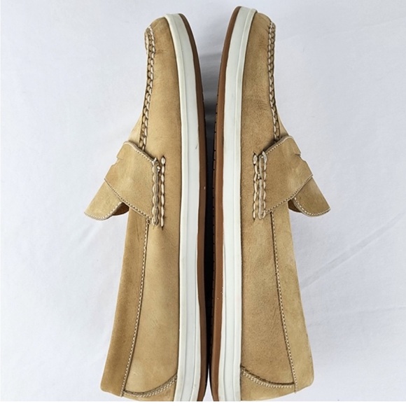 Peter Millar Size 11.5 M Tan Nubuck Penny Loafers - Picture 6 of 10